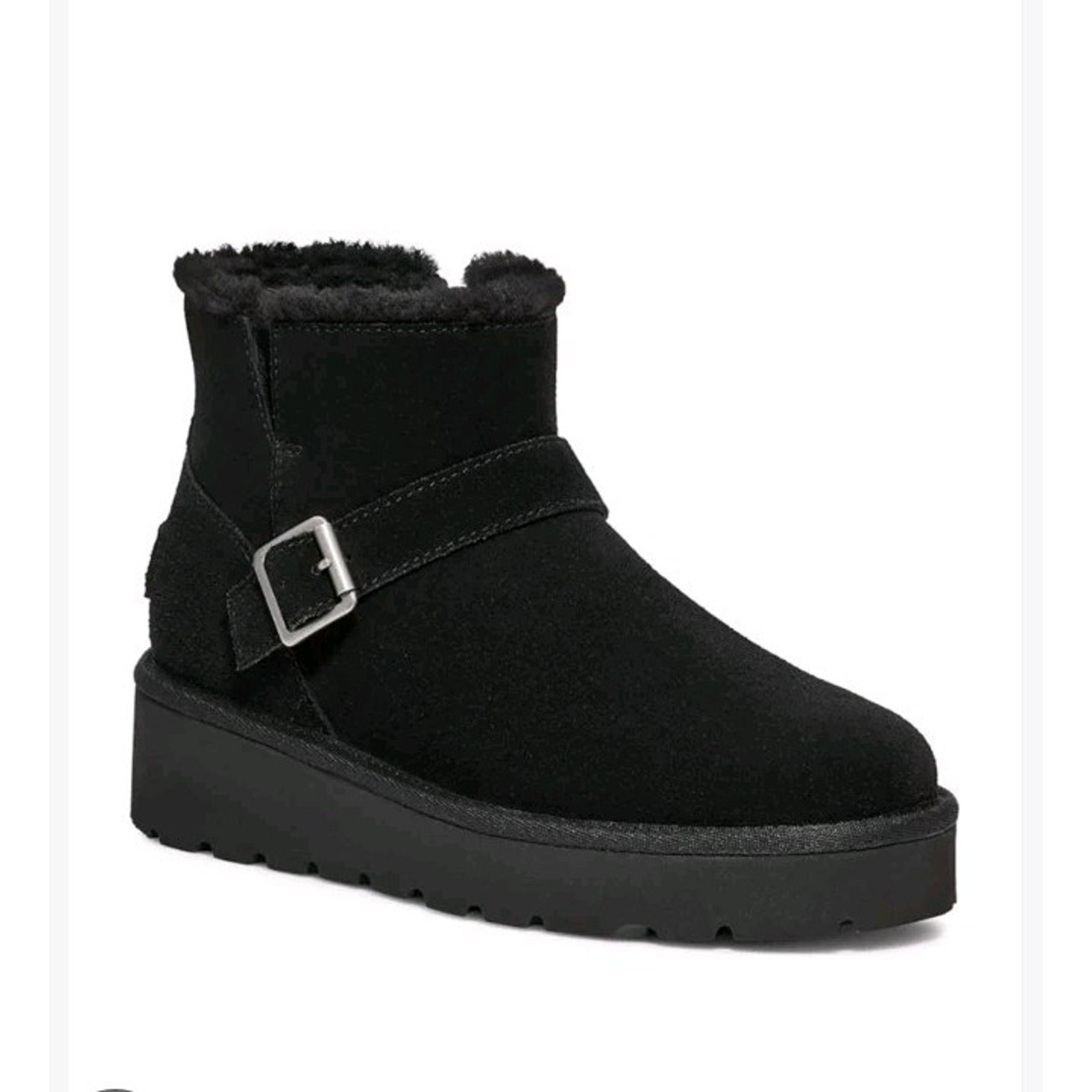 UGG Kelissa Mini Women's Winter Ankle Boots Size 9 By  Black Buckle Witchy Y2k