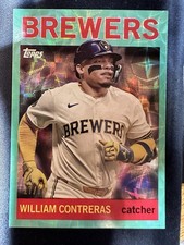 Topps 2025 Archives 1964 William Contreras Aqua Scope Foilboard #12 /75 Brewers