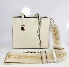 Marc Jacobs Mini Grind Tote Vanilla Crossbody Hand Bag with removable strap.