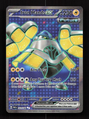 Iron Hands ex 223/182 Paradox Rift Ultra Rare Pokemon Holo LP