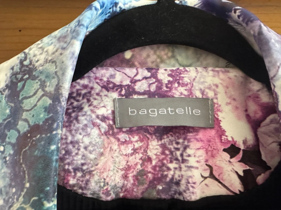 BAGATELLE искусственной кожи акварель цветочный мотоциклетная куртка маленький - очень мягкий - Изображение 2 из 4