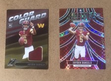 2024 Rookies&Stars - Airborne Jayden Daniels Red Plaid (RC)+ Zenith Colorgaur￼d
