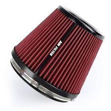 6" 152mm Inlet Cold Air Intake Filter High Flow Honeycomb Top Replacement Red