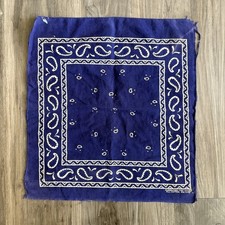 Vintage Fast Color Bandanna All Cotton 1970s Faded Worn Distressed