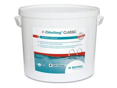 BAYROL e-Chlorilong CLASSIC 10,0 kg Chlor Tabletten 200 g Chlortabs Chlortabs