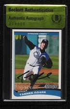 BAS 2012 Choice Syracuse Chiefs Tanner Roark #20 Beckett Auth Sticker Auto ow6