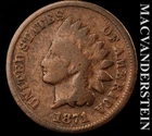 1871 Indian Head Cent - Scarce  Semi-key  Better Date  No Reserve  #L7394