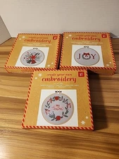 3Best Brands Create Your Own Embroidery Christmas Kits Bells and Merry Christmas