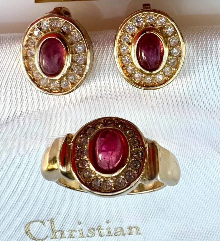 Set Henkel & Grossé Ring Ohrringe  Vintage  Chr. Dior Ära Sammlerstücke - Bild 2 von 4