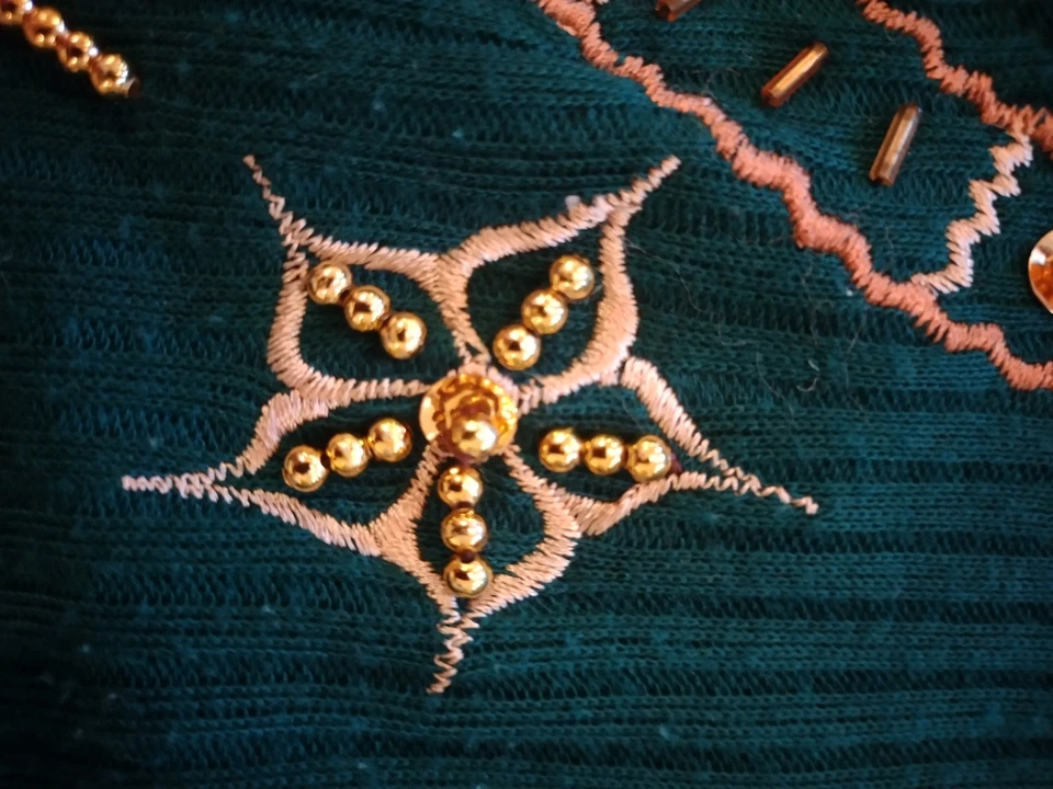 Vestido Elefante Verde Oscuro Años 90 De Colección Talla Pequeña Boho Indie Hippie Retro Foto 4 de 4