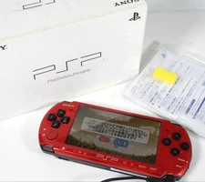 PSP 3000 Console Radiant Red USED Japan Free Shipping Very Good Condition