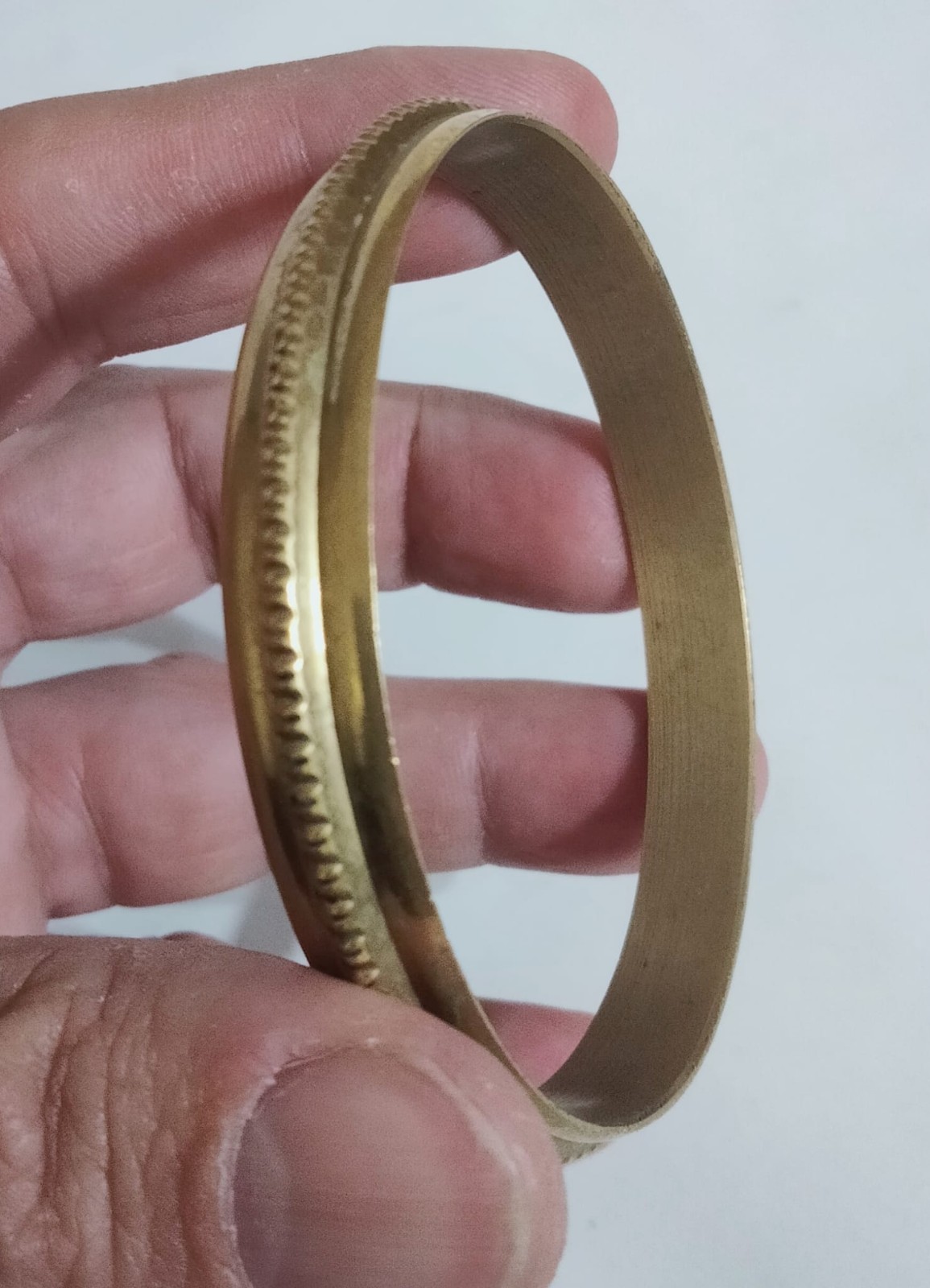 Rare Antique Heavy Solid Copper Bangle Bracelet V… - image 5