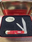 Case XX Vintage Red Bone Pocketknife Coca-Cola Santa Tin *RARE TIN* 1999