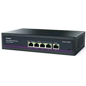 Aumox 5 Port Gigabit PoE Interrupteur avec 4 Port PoE SG305P Réseau Ethernet