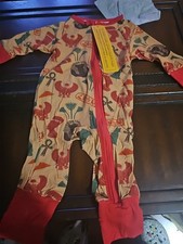 Bamboo Sleeper Orange Red Design 6 To 9 Months