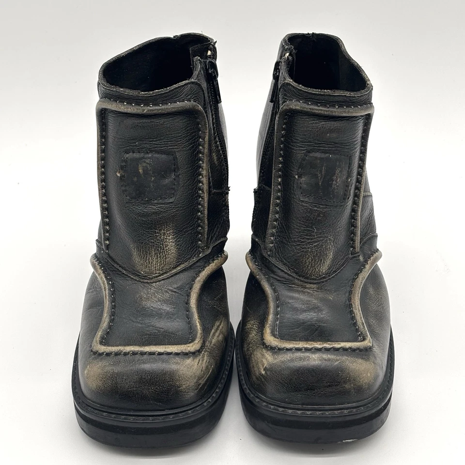 Vtg Luichiny Chunky Platform Grunge Rock Distressed Witchy Y2K Leather Boots 9.5 - Image 3 of 4