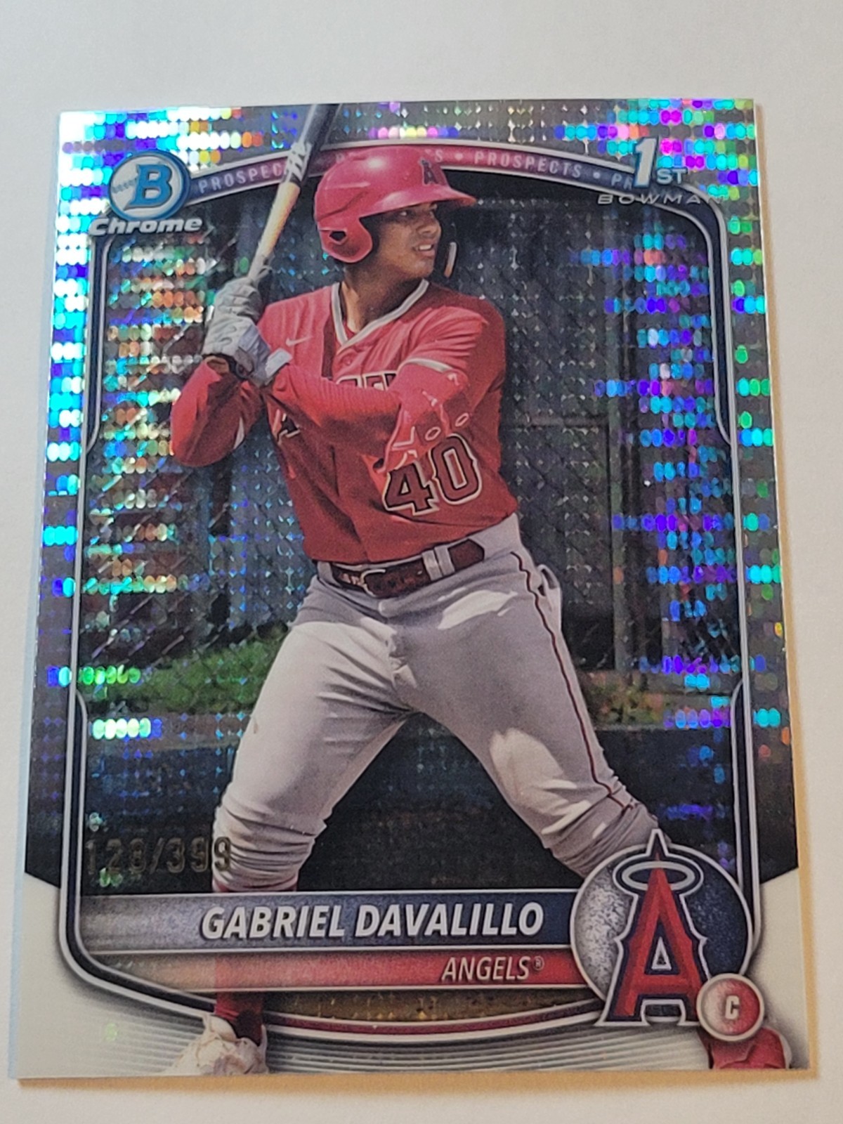 2025 Bowman Chrome Gabriel Davalillo Prospects Pulsar /399 Angels #BCP-178