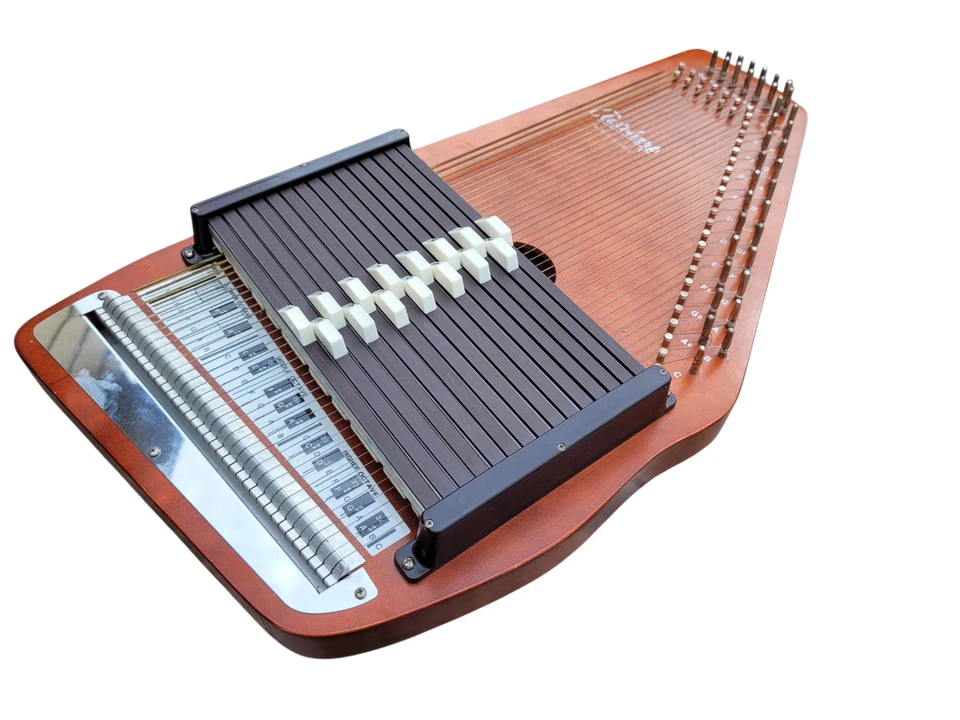 Oscar Schmidt Autoharp 36 String 15 Chord Wooden Harp With Case - Image 3 of 4