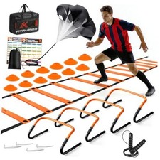 Orange 20ft Speed Agility Ladder Set for Soccer Training