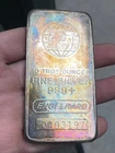 10 OZ VINTAGE ENGELHARD SILVER BAR SCARCE .999+ TONED B391