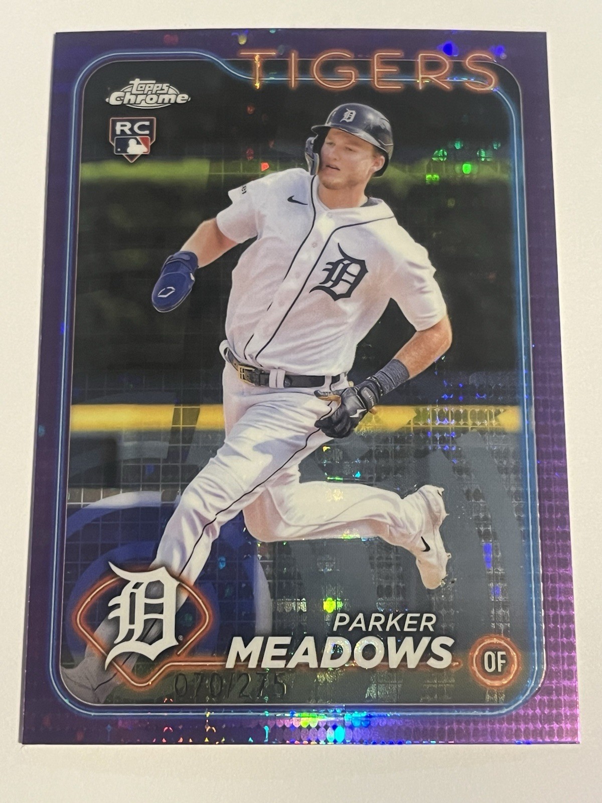 2024 Topps Chrome - Parker Meadows #271 Purple Refractor /250 (RC)