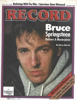 NOVEMBER 1982 RECORD MAGAZINE BRUCE SPRINGSTEEN THE WHO STEVE WINWOOD JOURNEY