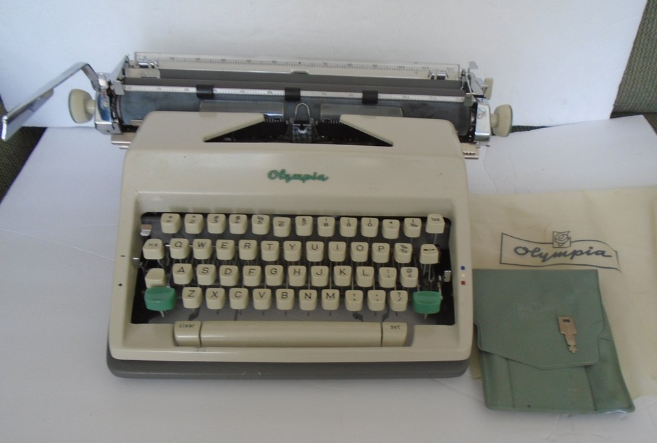 The Olympia SM8 DeLuxe is widely regarded as one of the finest portable typewriters ever made — this 1966 example comes with case and extras.