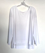 J. Jill Long Sleeve Tunic Top Sx XL Boat Neck Lyocell Blend Long Sleeve Top, NWT