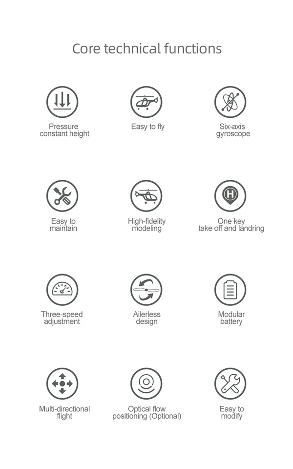 RC ERA A61 Airwolf Helicopter 4CH Optical Flow Positioning 6-axis Gyro Bell 222 - Bild 4 von 4