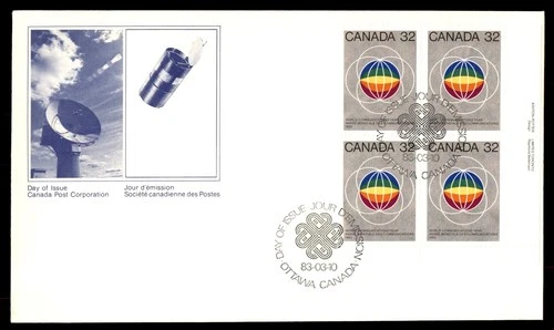Mayfairstamps Canada FDC 1983 World Communication Year Satellites First Day Cove