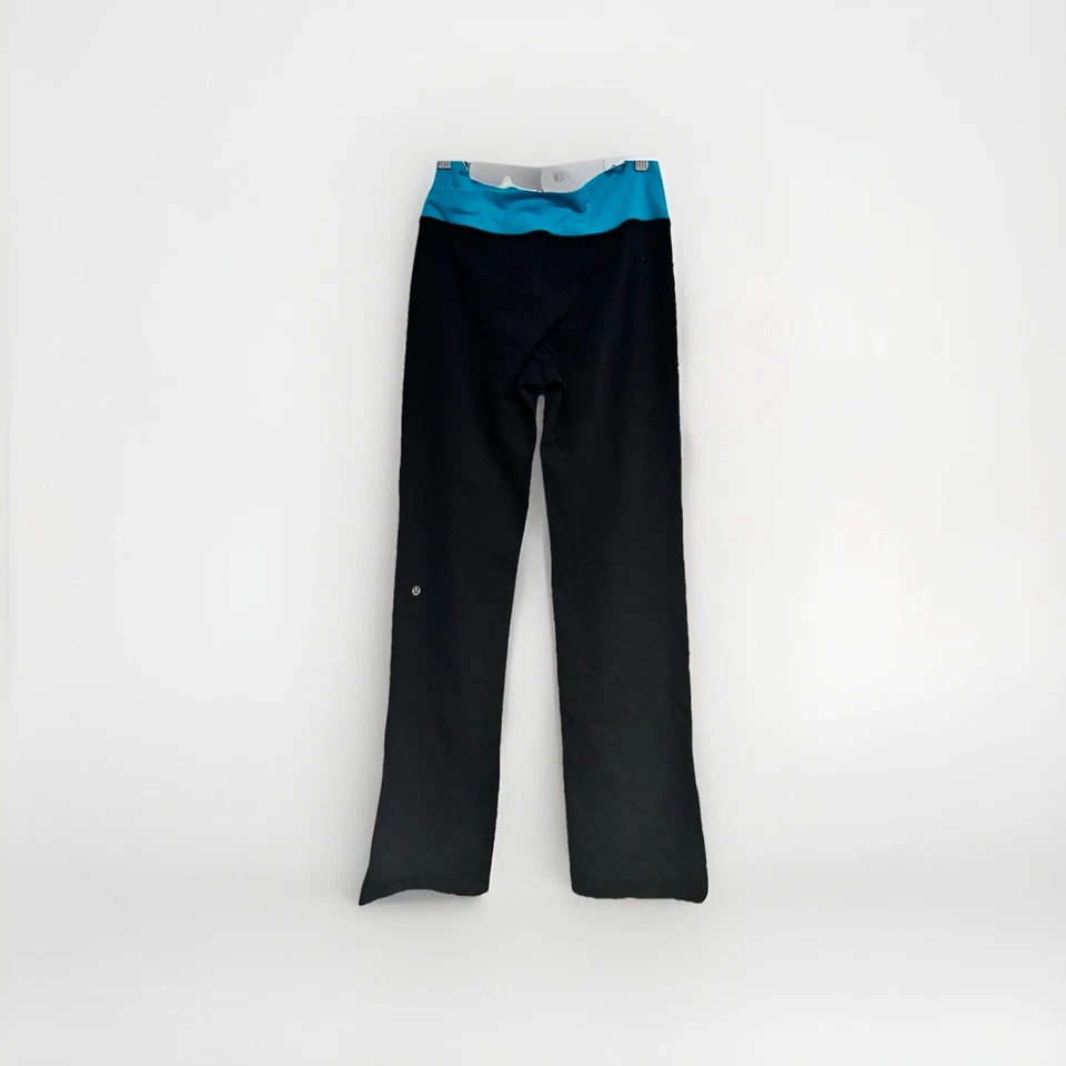 Pantalones Lululemon Astro Groove Yoga Azul Aqua Gris Banda Cruzada Talla 4 Foto 2 de 4