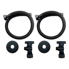 20 In. Matte Black Faucet Installation Kit