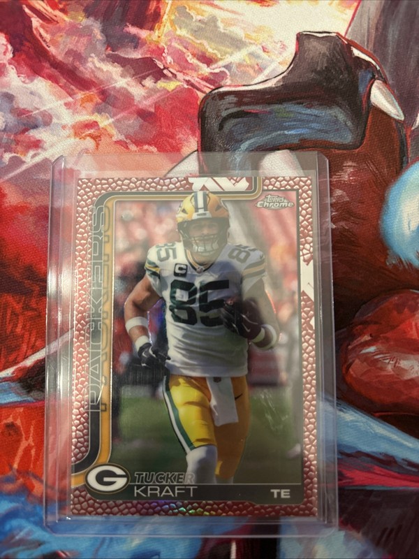 2025 Topps Chrome Tucker Kraft Football Leather Refractor