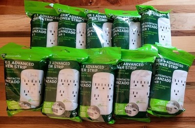 10 Lot Greenlite 5 Outlet Advanced Power Strip Tier 1 Wall Smart Surge Protector
