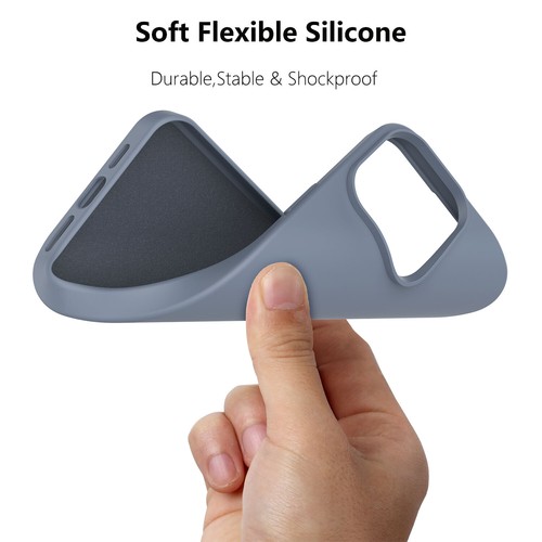 Funda Silicona con Protector de Pantalla para iPhone 16 15 Pro Max 14 Plus 13 12 - Imagen 28 de 66