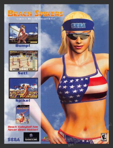 Jeu vidéo de volleyball de plage années 2000 publicité imprimée 2002 - Photo 1/1