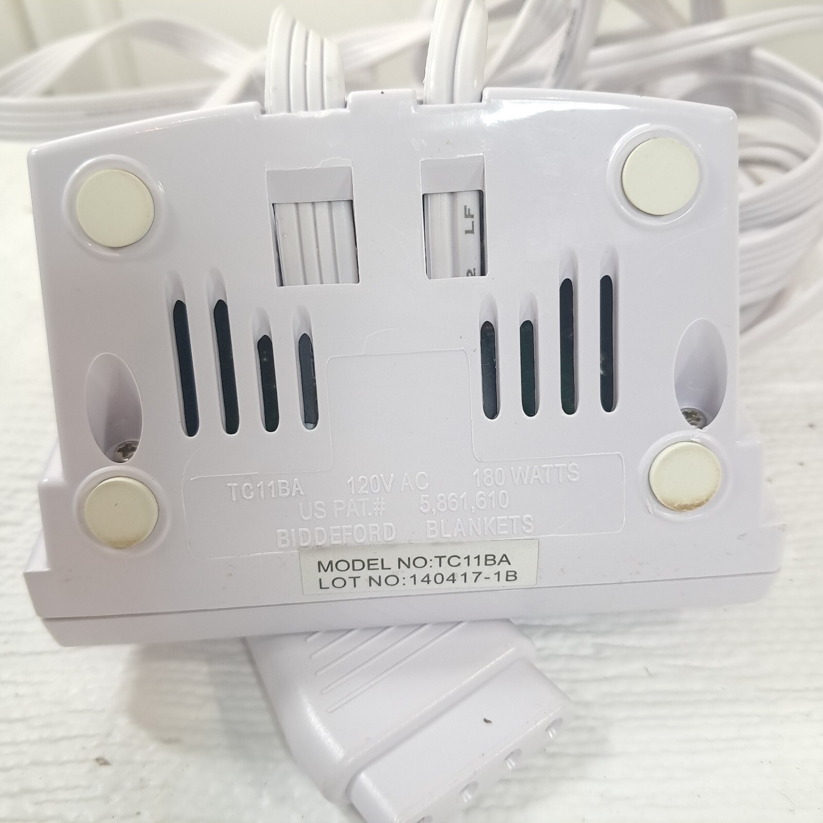 Biddeford TC11BA Electric heated Blanket 4 Prong Control controller power supply