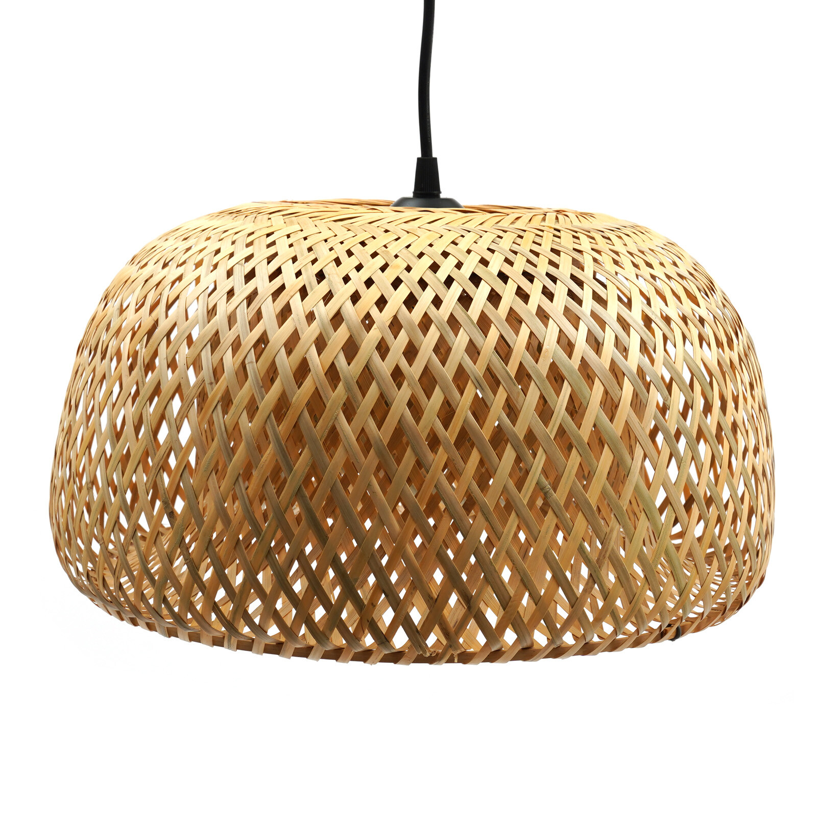 TFCFL Bamboo Wicker Rattan Chandelier, Hollow Weaving Lampshade Ceiling Lamp