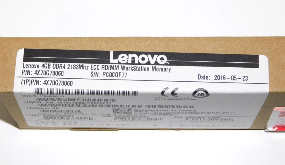 Nueva memoria RDIMM genuina sellada Lenovo 4GB DDR4 2133MHz ECC | RAM | 4X70G78060 Foto 2 de 2