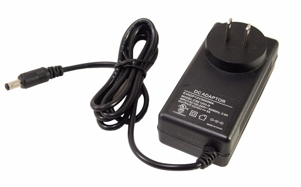 2 Pcs 12V DC 3A 3000mA Power Supply Adapter Wall Charger for 12V Electronics - Image 4 of 4