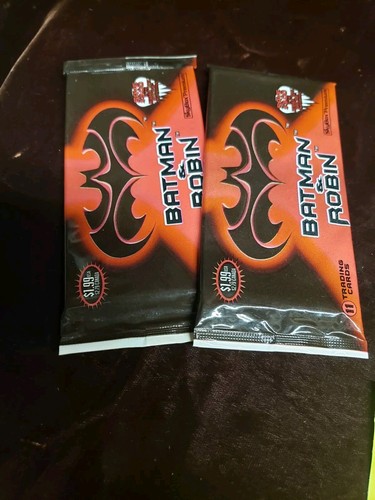 1997 BATMAN & ROBIN MOVIE SKYBOX 33 PREMIUM TRADING CARDS 3 Wrappers 2 New Packs - Picture 2 of 15