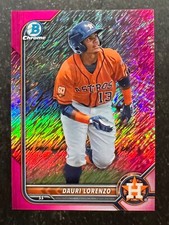 2022 Bowman Chrome Prospects Fuchsia Shimmer Refractor Dauri Lorenzo #217 41/199