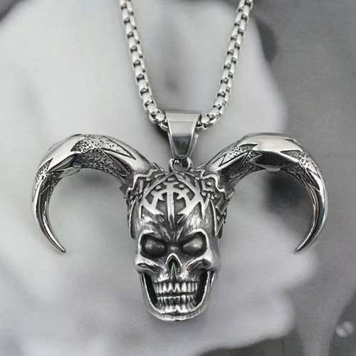 Collana Teschio Ciondolo Teschio Bara Collana Uomo Gotica Con Collana Teschio Ciondolo Teschio Bara Collana Uomo Gotica Con