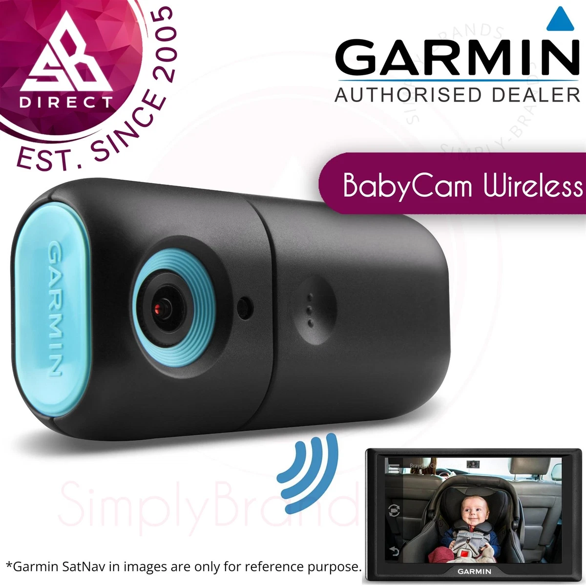 Garmin BabyCam│Wireless Car Back Camera for Baby Child Monitor│Night Vision |