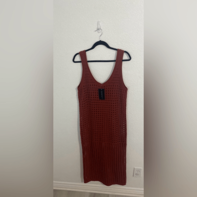 burnt orange crochet dress Crochet Gypsy Dress