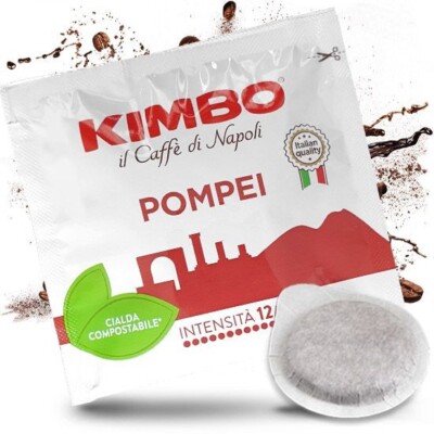 Kimbo Pompei 44mm  100 Kompostierbare Pads ESE System Cialde Kaffee Espresso