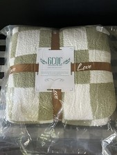 GCQC Checkered Throw Blanket, Knitted Checkerboard Grid Warmer Fluffy Shaggy ...