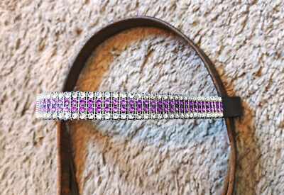 Bling Stirnband Lila & Silber Farbe Show Diamanteffekt. PONY COB VOLL Geschenk