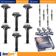 6 Ignition Coil & 6 NGK Iridium Spark Plug for Acura TL 2009-2014 3.5L V6 UF603