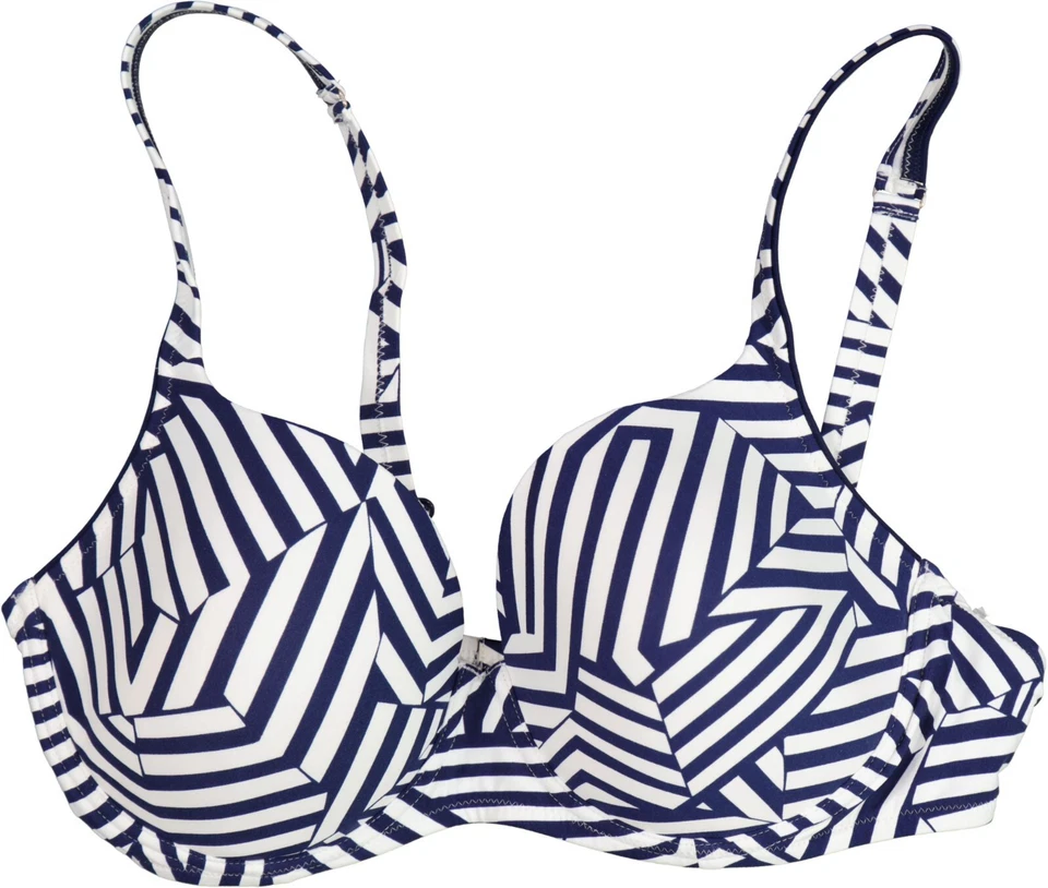 NEU! Lidea Bikini-Oberteil weiß blau Gr. 38D - Bild 2 von 3